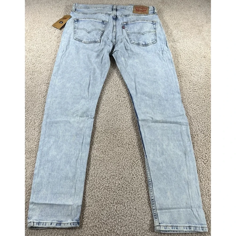 Levis‎ 512 Slim Taper Jeans Mens 34x32 FIT 34x31 ACID Wash DISTRESSED VTG NWT